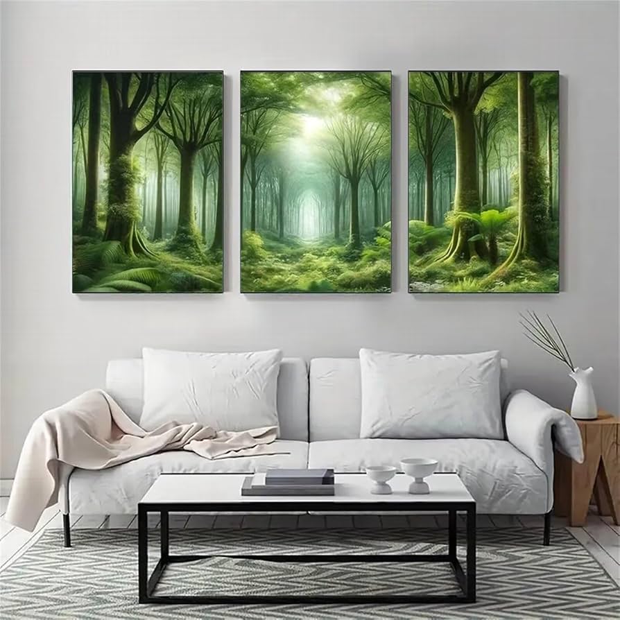 Amazon.co.jp: ダイヤモンドアート 3枚セット 森 20 x 30 cm